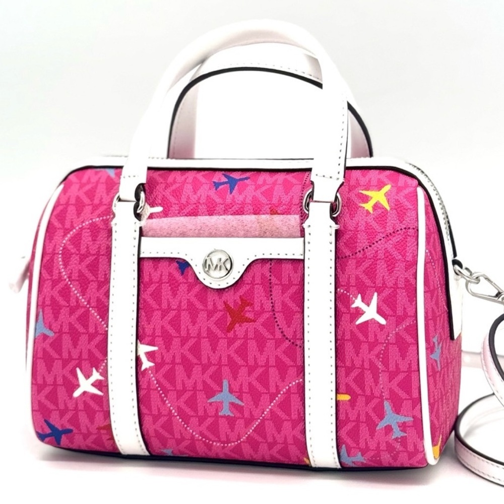Michael Kors Small Travel Duffle Xbody Bag Dragon Fruit Multi